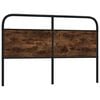 vidaXL Headboard Smoked Oak 160 cm Steel and Engineered Wood
