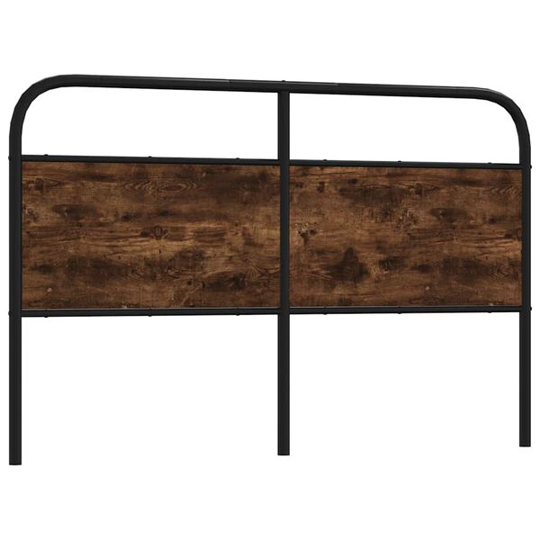 vidaXL Headboard Smoked Oak 160 cm Steel and Engineered Wood