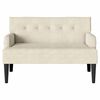 vidaXL Chesterfield Bench Cream 112 x 65.5 x 75 cm Velvet