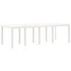 vidaXL Garden Dining Set 11 pcs White Polypropylene