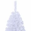 vidaXL Artificial Christmas Tree with Stand White 150 cm PVC and Steel