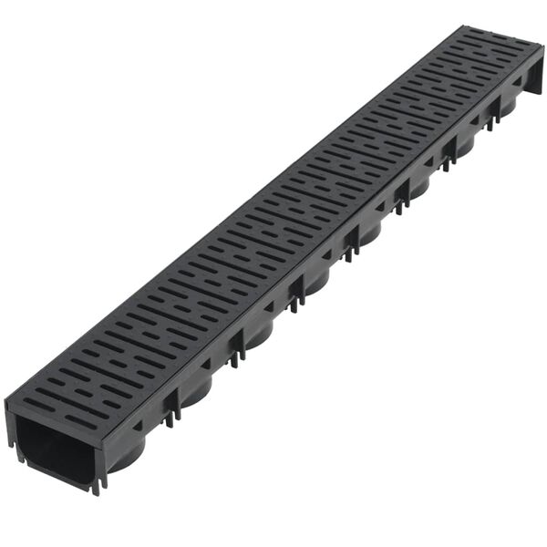 vidaXL Drainage Channels 3 pcs Plastic 3 m
