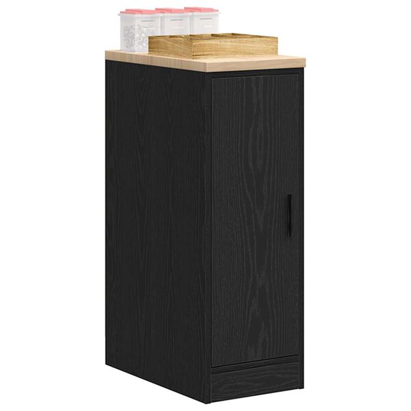 vidaXL Garage Storage Cabinet Black 30x51x85 cm Solid Wood Pine
