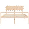 vidaXL Senior Bed without Mattress 160x200 cm Solid Wood