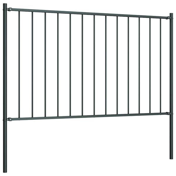 vidaXL Fence Panel Woerden with Posts Steel 1.7x1.25 m Anthracite
