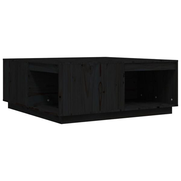 vidaXL Coffee Table Black 100x101x40.5 cm Solid Wood Pine