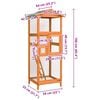 vidaXL Bird Cage 68x62x166 cm Solid Firwood