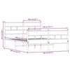 vidaXL Metal Bed Frame without Mattress Smoked Oak 140x200 cm