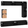 vidaXL TV Cabinet Set Wall-mounted 8 pcs Black Oak Engineered Wood
