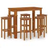 vidaXL 7 Piece Garden Bar Set Solid Wood Acacia