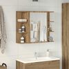 vidaXL Bathroom Mirror Cabinet Artisan Oak 80x20.5x64 cm Engineered Wood