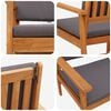 vidaXL Garden Chair with Cushion 2 pcs Anthracite Solid Acacia Wood