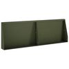 vidaXL Retaining Wall 2 pcs 60 x 12 x 30 cm Steel Olive Green