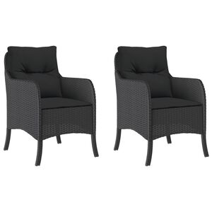 vidaXL Garden Chair | Set of 2 | Black