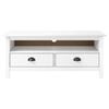 vidaXL TV Cabinet Hill White 110x40x47 cm Solid Pine Wood
