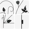 vidaXL Garden Fence Trellis Black 307 x 54.5 x 0.3 cm
