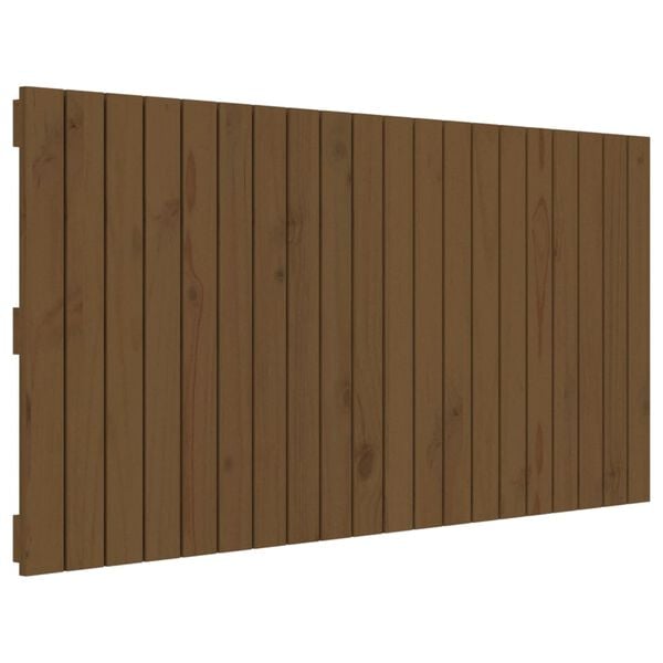 vidaXL Wall Headboard Honey Brown 127.5x3x60 cm Solid Wood Pine