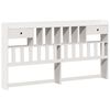 vidaXL Bookcase Bed without Mattress White 180x200cm Super King Solid Wood Pine