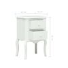 vidaXL Bedside Cabinet White 43x32x65 cm MDF