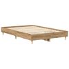 vidaXL Bed Frame No Mattress Artisan Oak 135x190 cm Double Engineered Wood