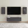 vidaXL TV Cabinets 2 pcs High Gloss Black 30.5x30x60 cm Engineered Wood