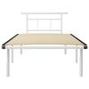 vidaXL Bed Frame without Mattress White Metal 100x200cm