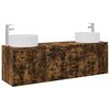 vidaXL Bathroom Cabinet Set 3 pcs Smoked Oak 161.5 x 44.5 x 80 cm
