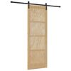 vidaXL Sliding Door Natural 83 x 232 cm Solid Pine Wood