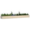 vidaXL Planter Ivory 580 x 100 x 45 cm Galvanised Steel