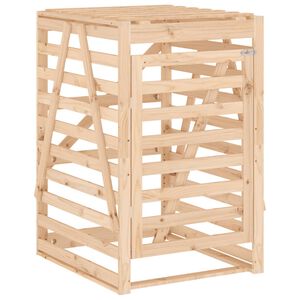 vidaXL Wheelie Bin Storage 84x90x128.5 cm Solid Wood Pine