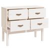 vidaXL Console Cabinet White 90x40x78 cm Solid Wood Pine