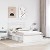 vidaXL Bed Frame with Mattress White 135 x 190 cm Solid Pine Wood