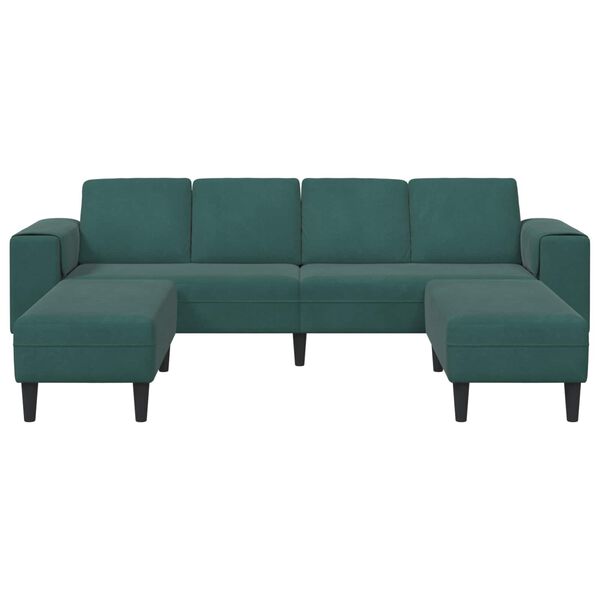 vidaXL Living Room Couch 3 pcs Dark Green
