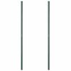 vidaXL Fence Posts 2 pcs Green Powder-coated steel