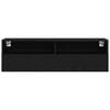 vidaXL TV Wall Cabinet Wall-mounted 2 pcs Black oak 100 x 30 x 30 cm