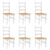 vidaXL 7 Piece Dining Set Panama White Solid Wood Pine