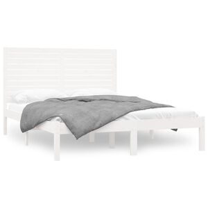 vidaXL Bed Frame without Mattress White 160x200 cm Solid Wood