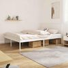 vidaXL Metal Bed Frame without Mattress with Headboard White 160x200cm