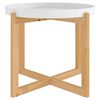 vidaXL Coffee Table White 53x53x43.5cm Engineered Wood&Solid Wood Pine