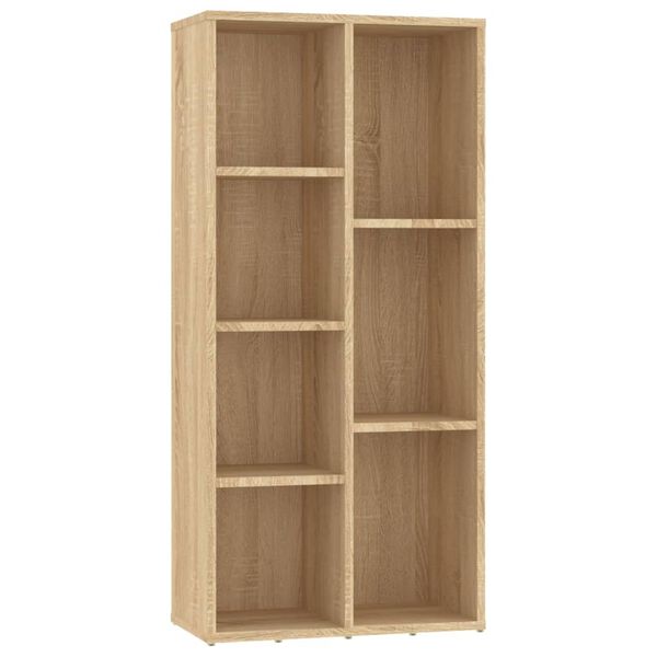 vidaXL Book Cabinet Sonoma Oak 50x25x106 cm Engineered Wood