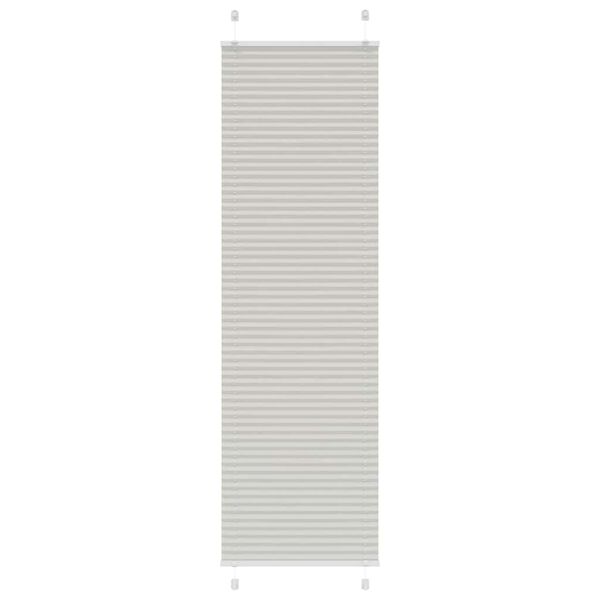 vidaXL Pleated Blind Light Grey 55x200 cm Fabric Width 54.4 cm Polyester