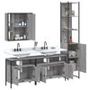 vidaXL 4 Piece Bathroom Cabinet Set Grey Sonoma Engineered Wood