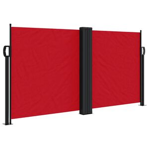 vidaXL Retractable Side Awning Red 120x1200 cm
