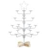 vidaXL Metal Christmas Tree with Holder KUOPIO 60 cm Steel White