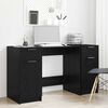 vidaXL Desk with Drawer Black Oak 133 x 50 x 75 cm Engineered Wood