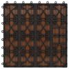 vidaXL Decking Tile 3D Design 11 pcs Light Brown 30 x 30 cm WPC