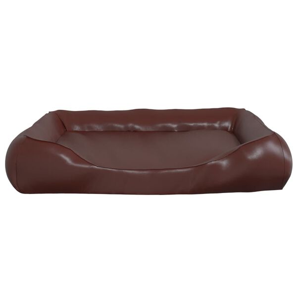 vidaXL Dog Bed Brown 80x68x23 cm Faux Leather