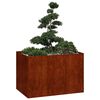 vidaXL Planter Rusty 120x80x80 cm Weathering Steel