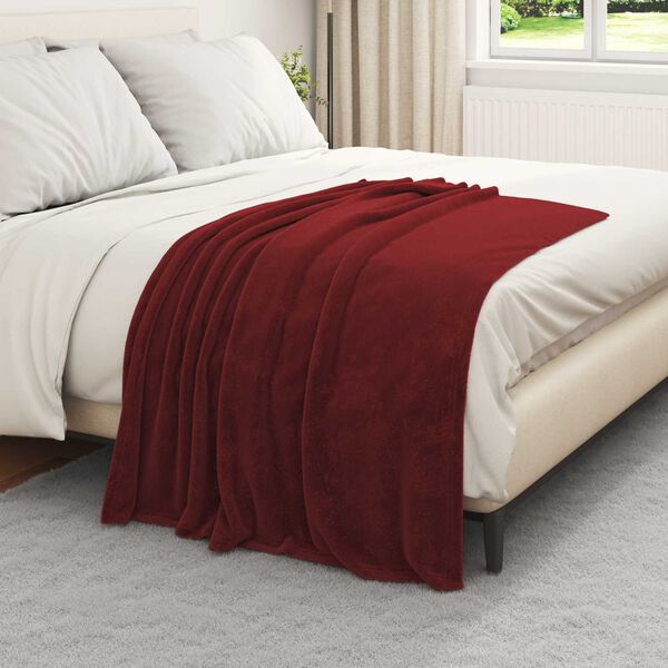 vidaXL Throw Blankets 6 pcs Bordeaux Red 130 x 150 cm Fleece
