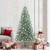 vidaXL Artificial Christmas Tree Snow Flocked with LED Light 210 cm